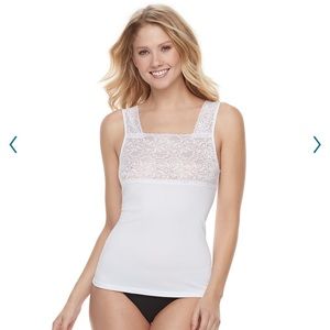Daisy Fuentes White Lace Top Cami